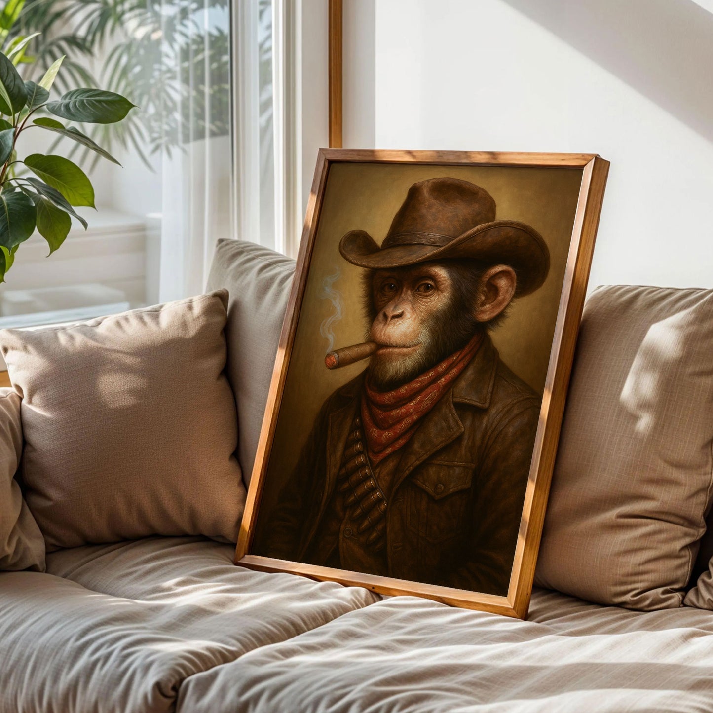 Smoking Monkey Wall Art