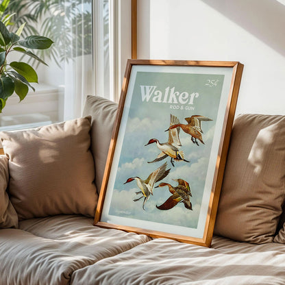 Vintage Geese Hunting Art Print
