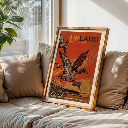 Retro Duck Hunting Art Print