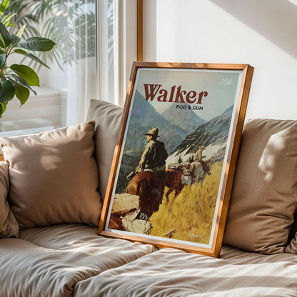 Vintage Western Hunting Art Print