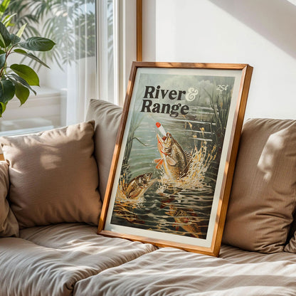 Retro Fishing Art