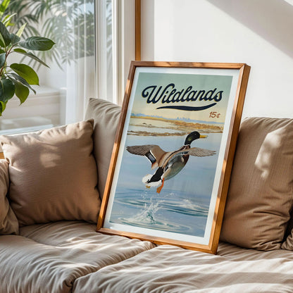 Retro Mallard Duck Print