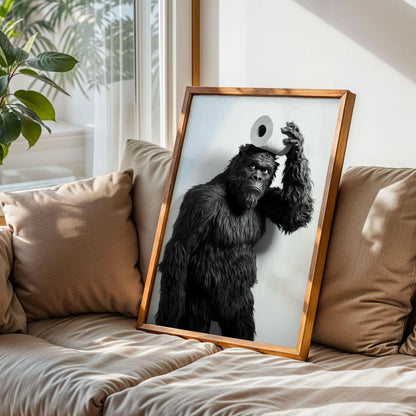 Bigfoot Toilet Wall Art