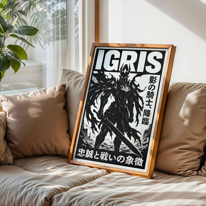 Igris Solo Leveling Metal Poster