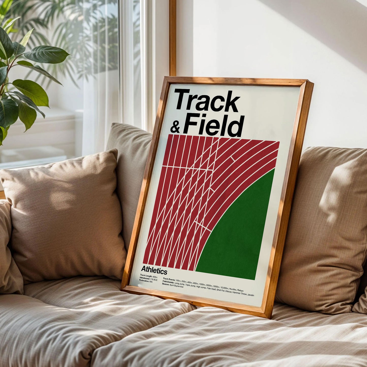 Track & Field Mid-Century Modern Poster