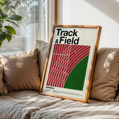 Track & Field Mid-Century Modern Poster