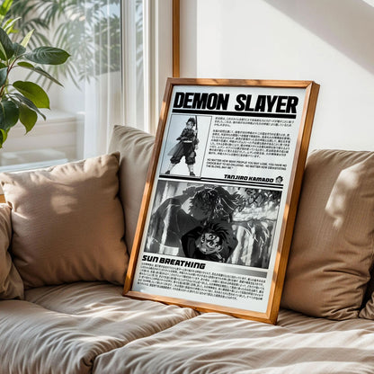Demon Slayer Newspaper Style Tanjiro Kamado Art