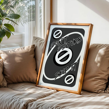 Don't Disturb Skeep Uno Trendy Card Poster