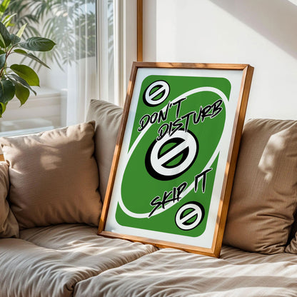 Don't Disturb Skeep It Playing Card Print