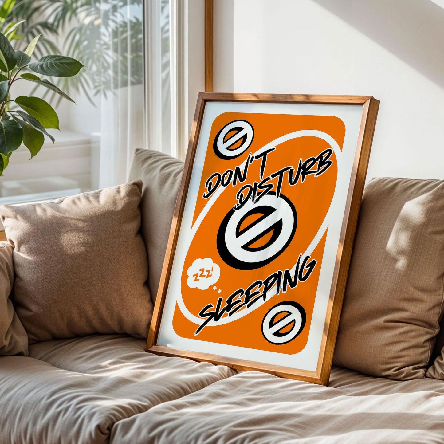 Don't Disturb Sleeping Trendy Modern Wall Art