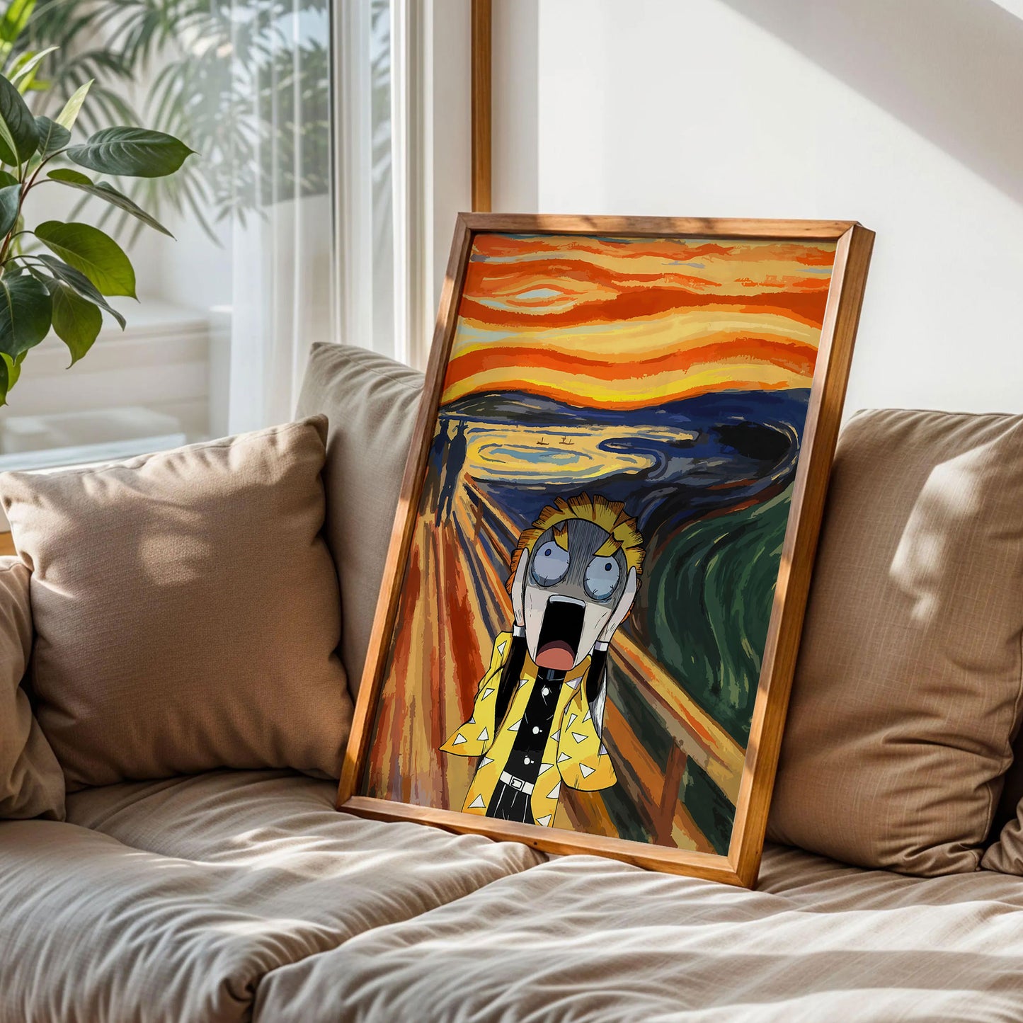 Zenitsu Agatsuma The Scream Anime Art Print