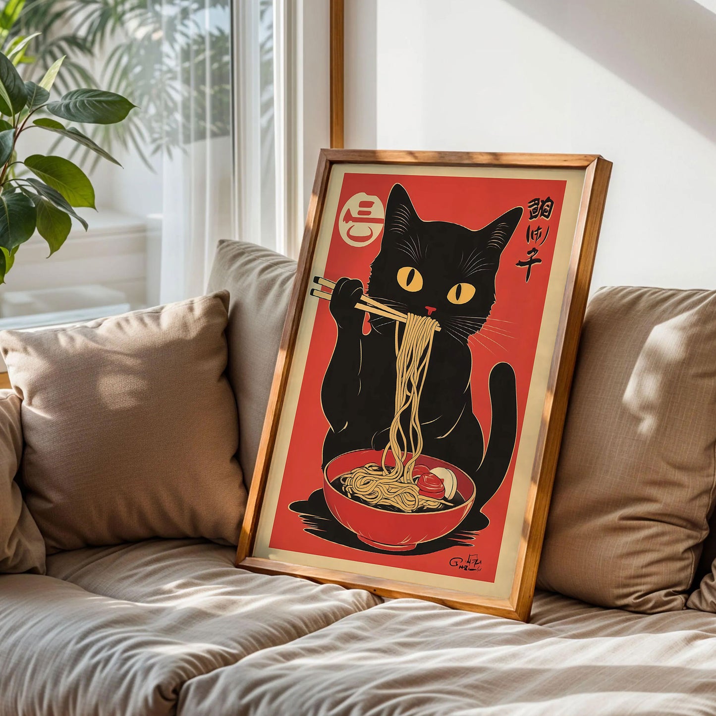 Noodle Cat Thief Anime Print
