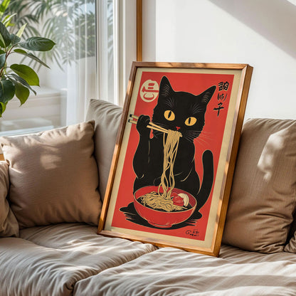 Noodle Cat Thief Anime Print