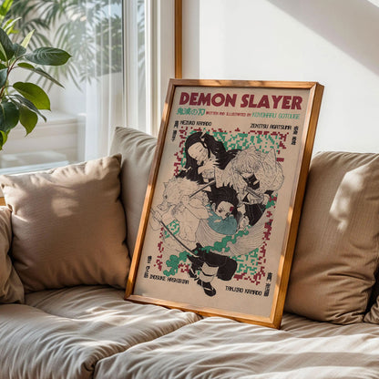 anjiro, Nezuko, Zenitsu & Inosuke Art Print