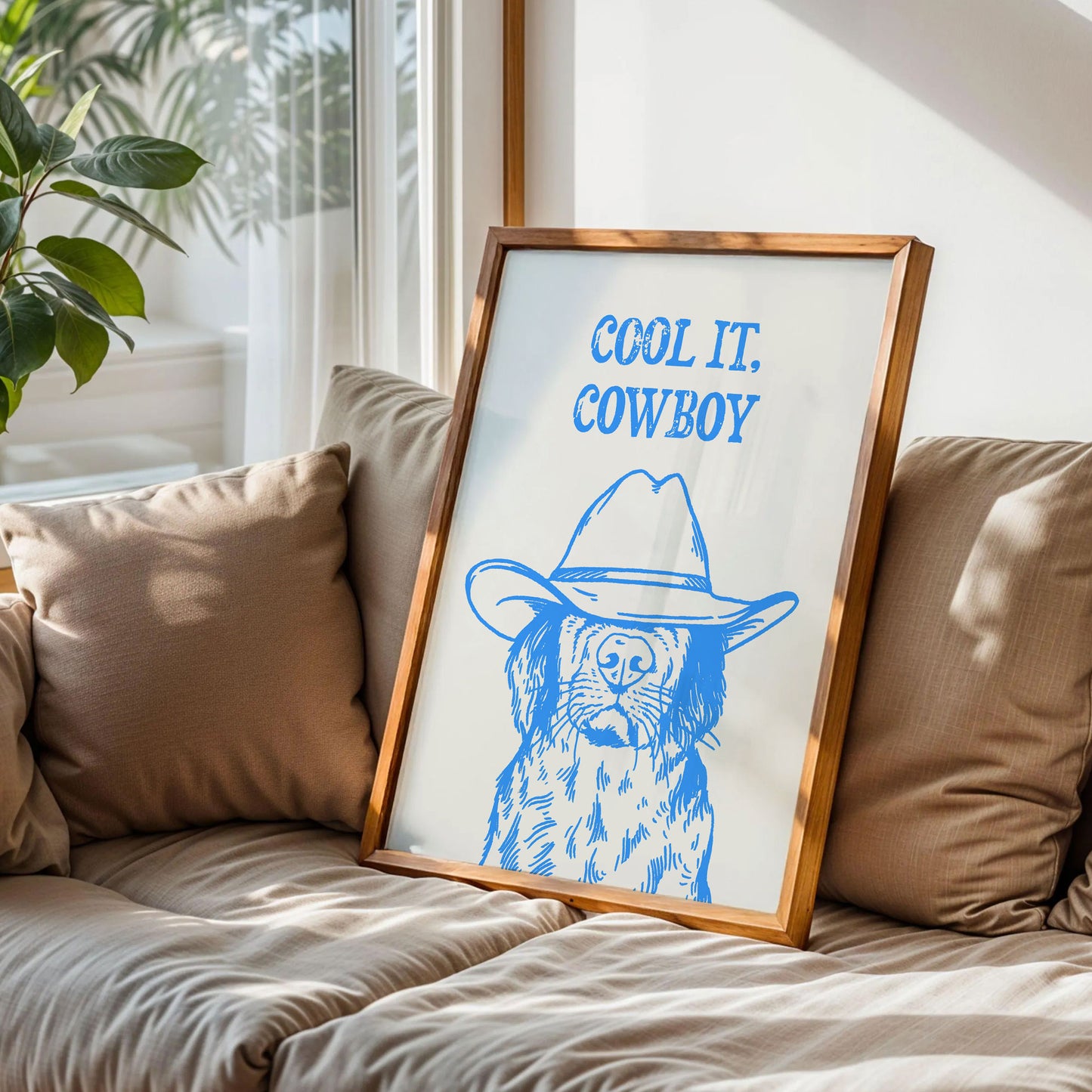 Cool It Cowboy Western Dog Poster