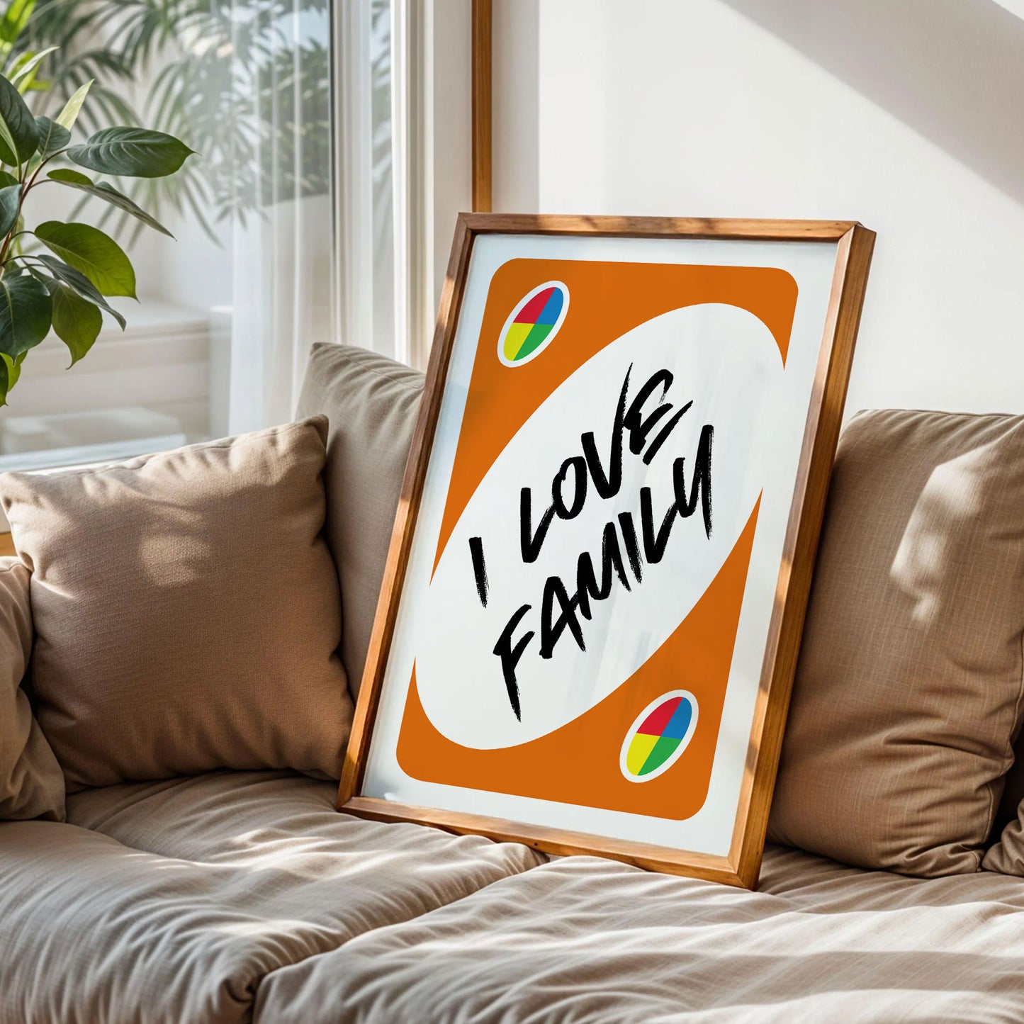 I Love Family Playing Card Wall Art