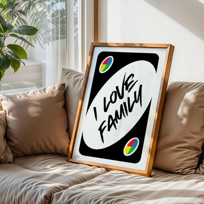 I Love Family Playing Wall Art