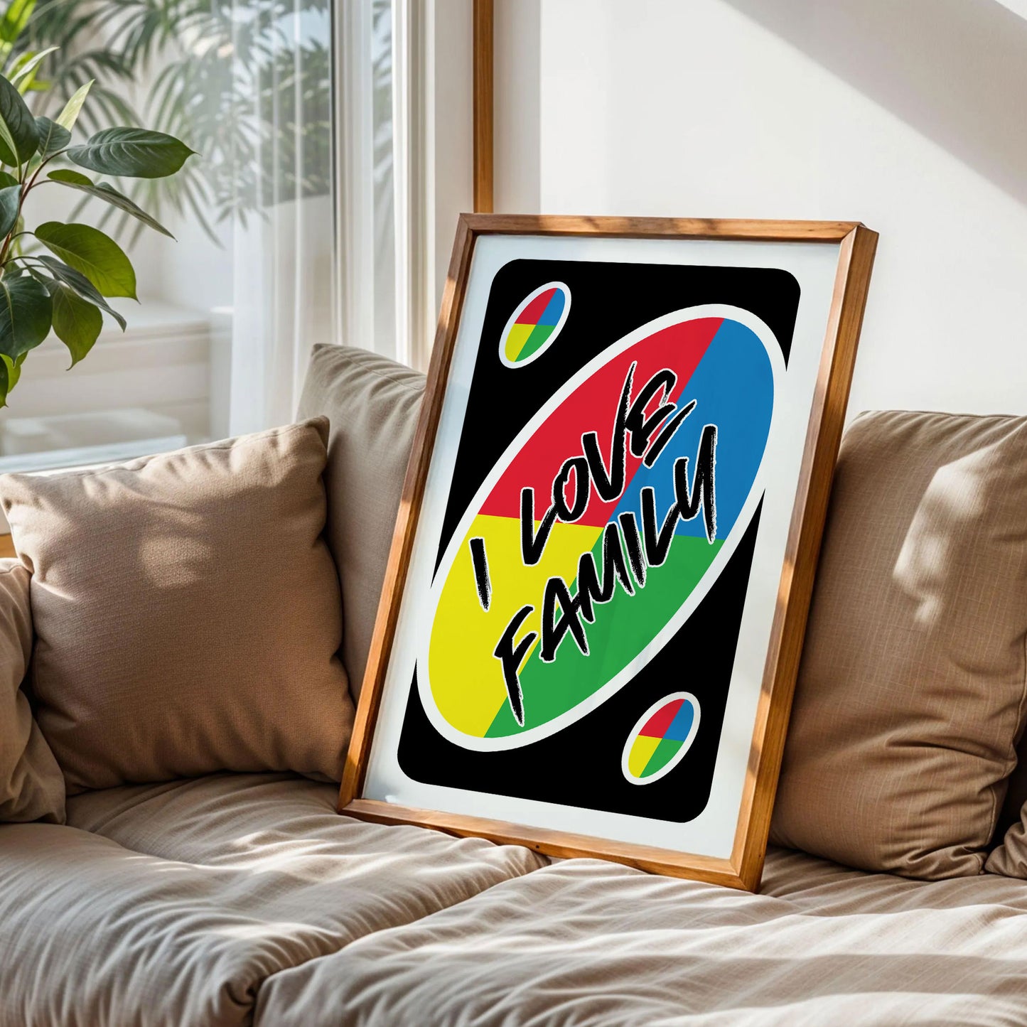 I Love Family UNO Style Print