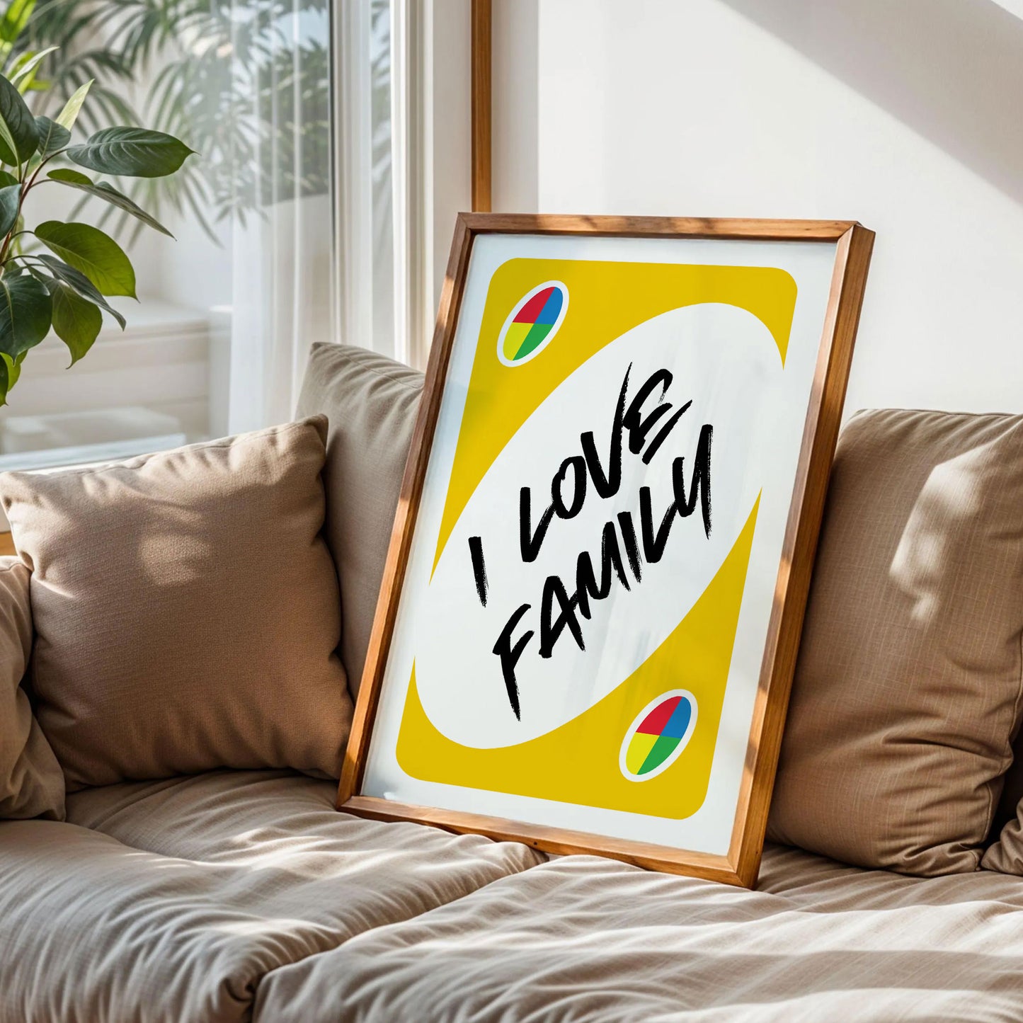 I Love Family Playing Card Poster