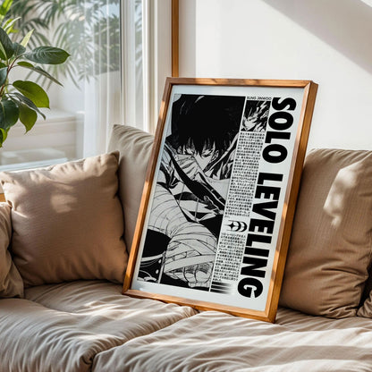 Solo Leveling Jinwoo Manga Wall Art