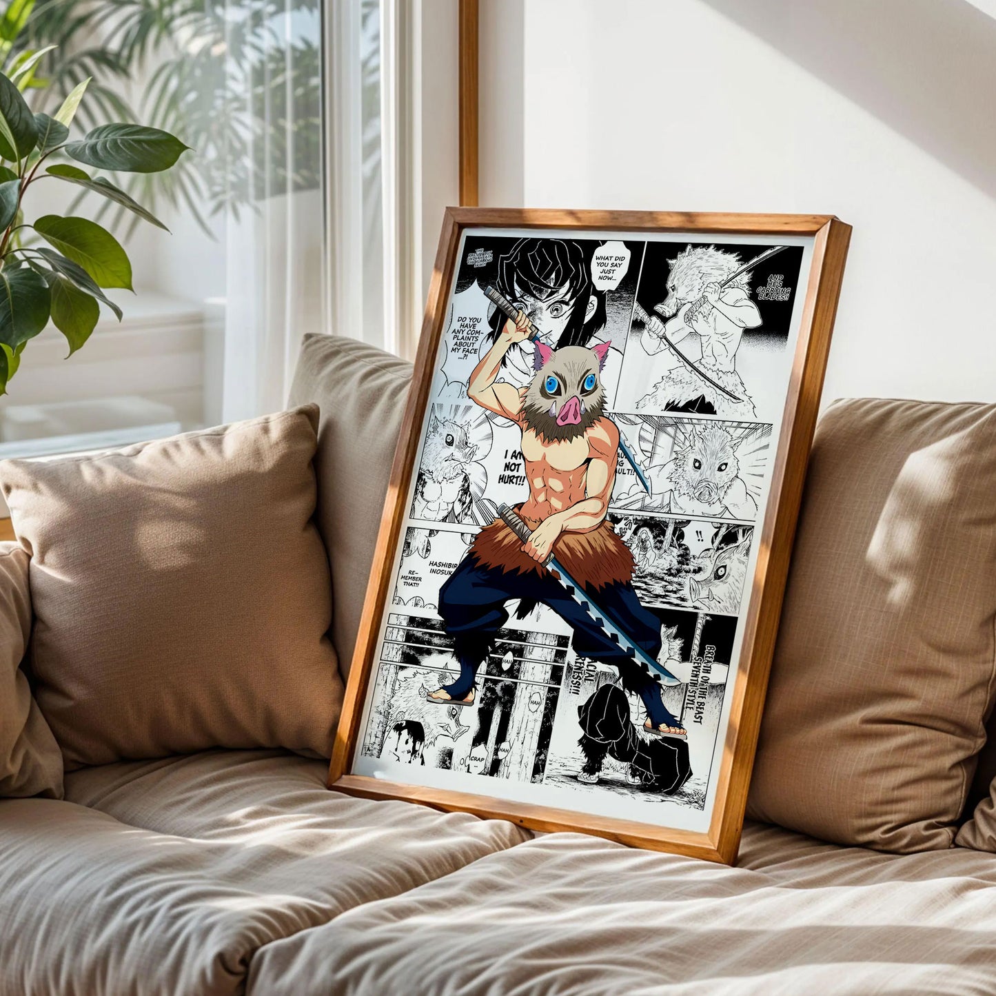 Inosuke Hashibira Demon Slayer Anime Poster