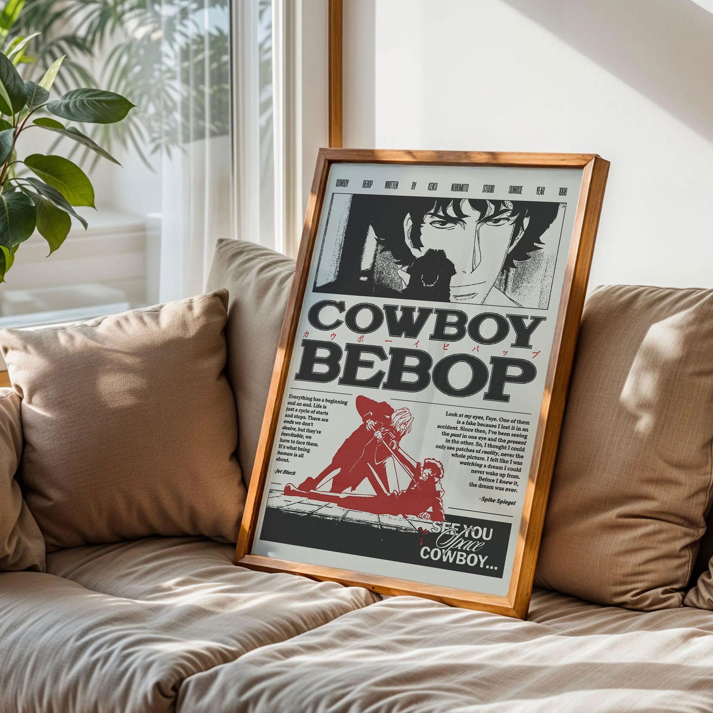 Cowboy Bebop Spike Spiegel and Jet Black Art Print