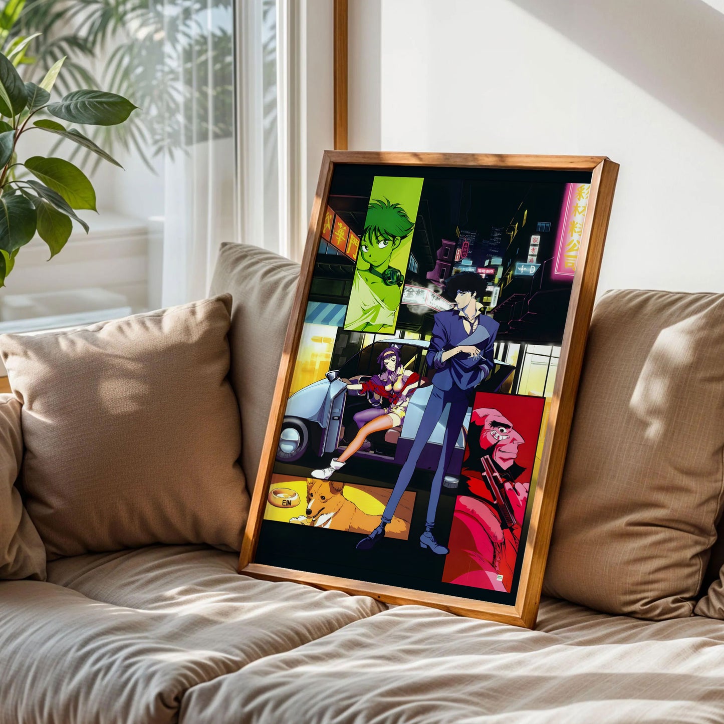 Spike Spiegel, Faye Valentine, and Ed Cowboy Bebop Poster