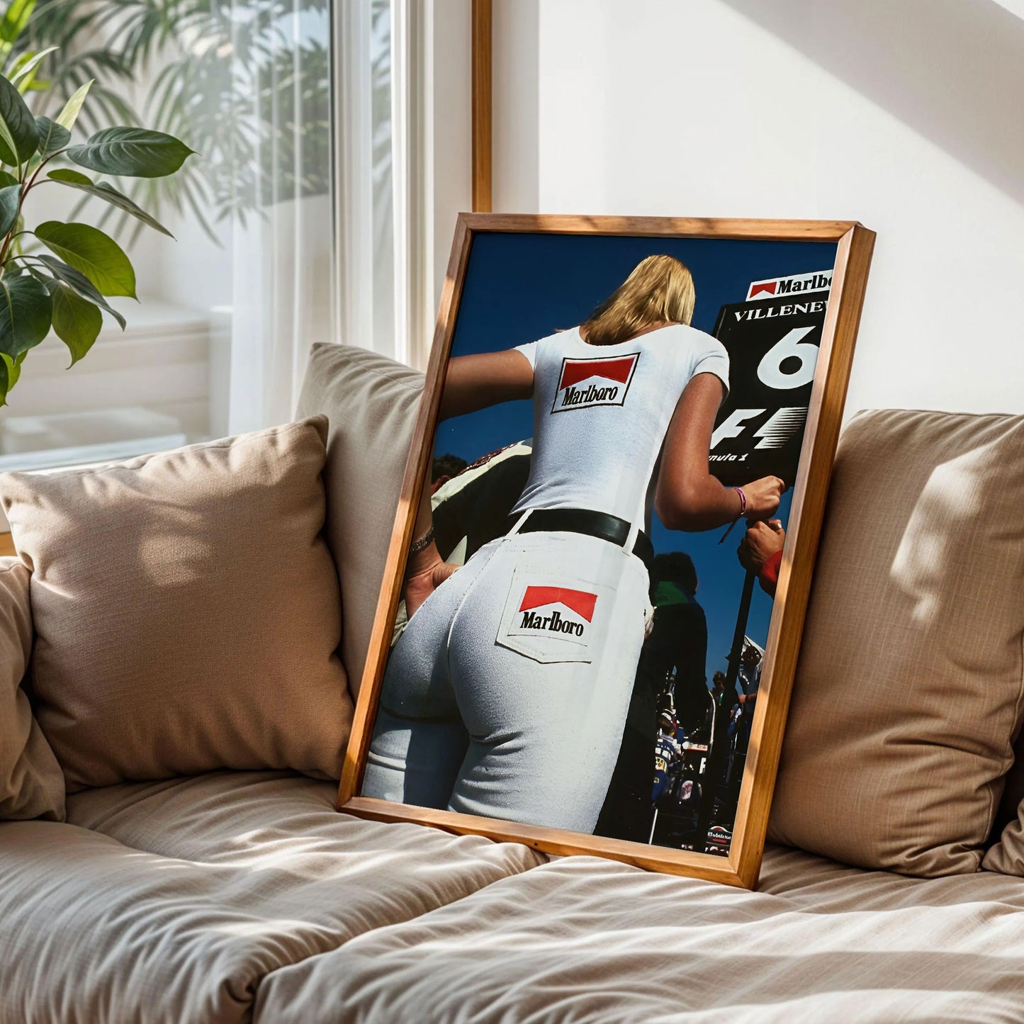 Vintage F1 Marlboro Woman Print