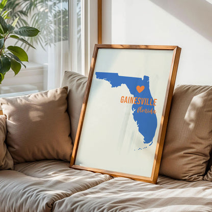 Gainesville Florida Map Print