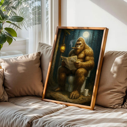 Bigfoot Bathroom Wall Art