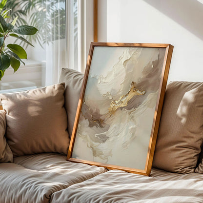 Neutral Beige Textured Wall Art