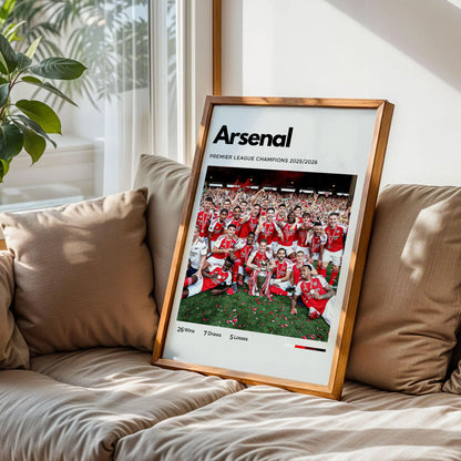 Arsenal 2026 Premier League Champions Poster