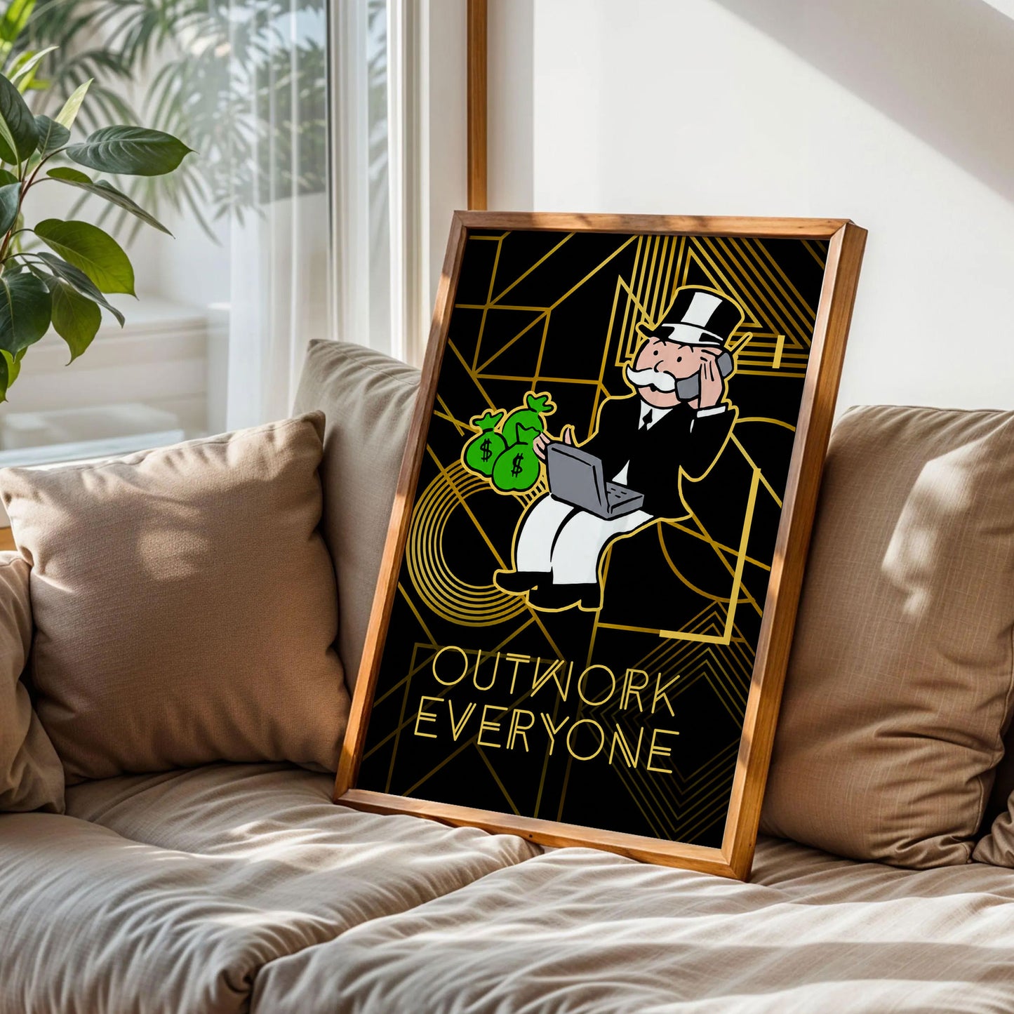 Alec Monopoly Outwork Everyone Poster