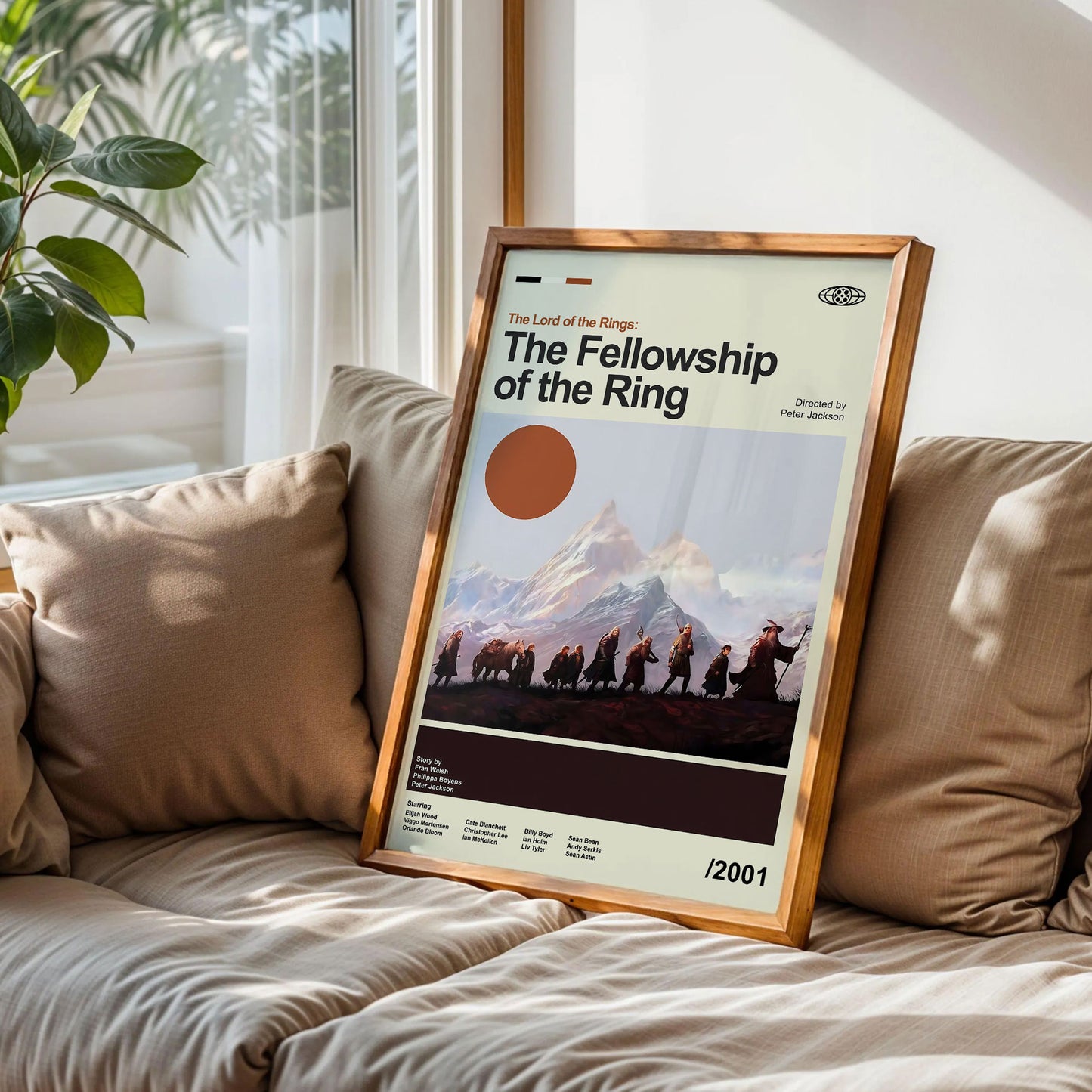 Mid Century Modern The Fellowship of the Ring Movie Poster