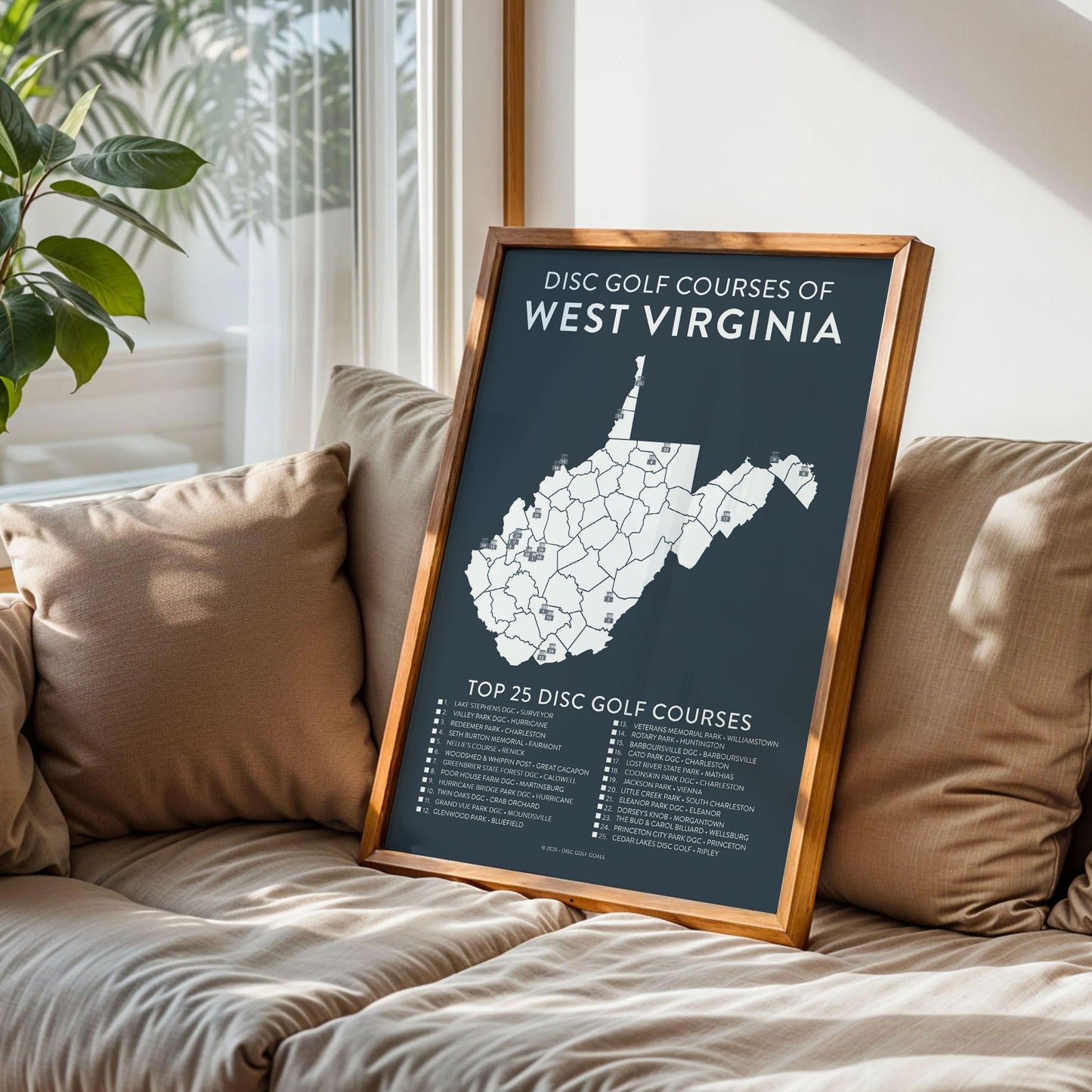 West Virginia Map Poster
