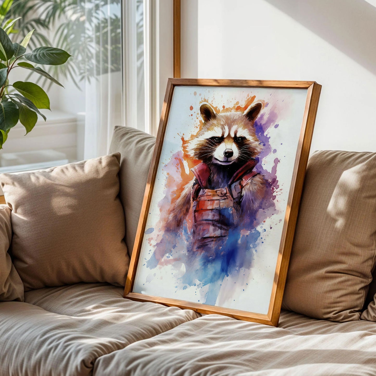 Rocket Raccoon Watercolor Art Print