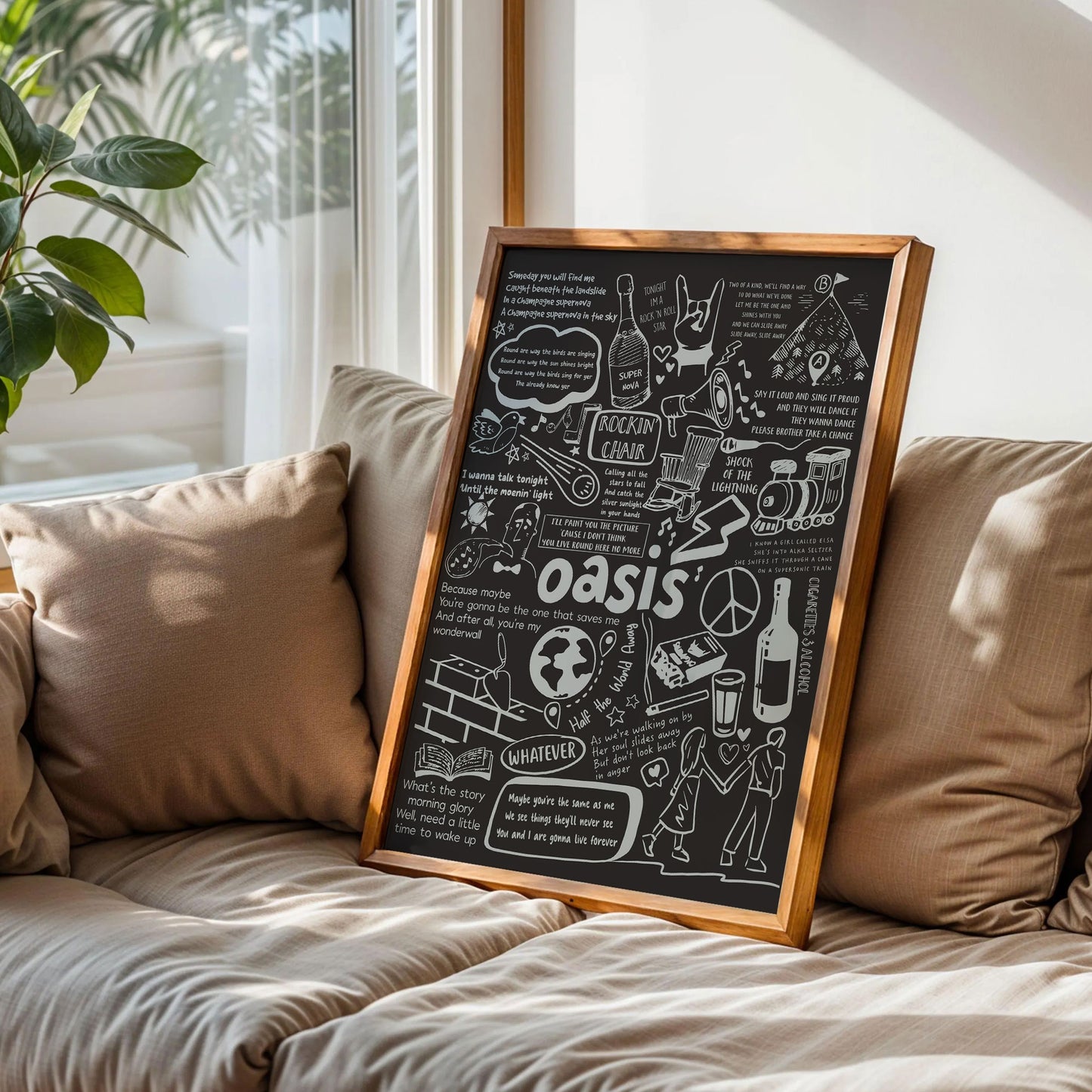 Oasis Lyric Album Print