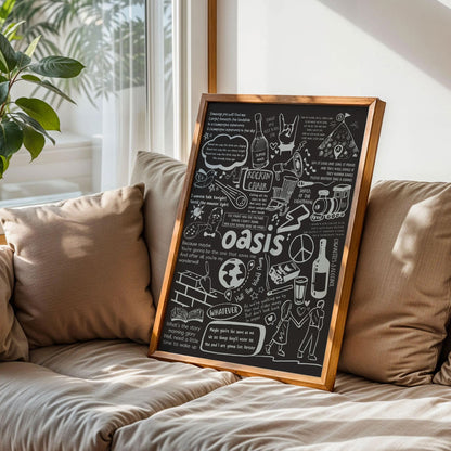 Oasis Lyric Album Print