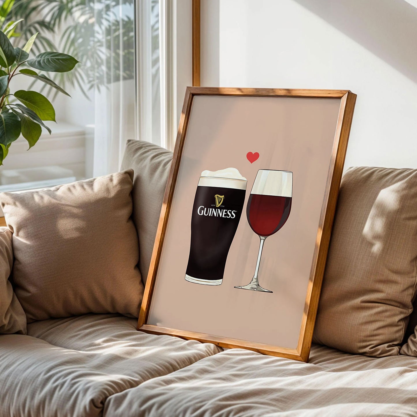 Funny Guinness Rose Wine Print