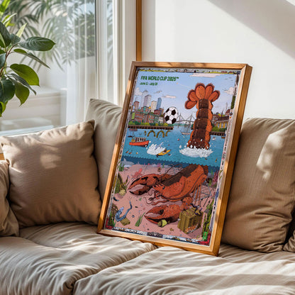 Boston Host City Football Poster