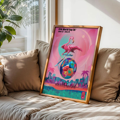 Football Miami Host City Poster