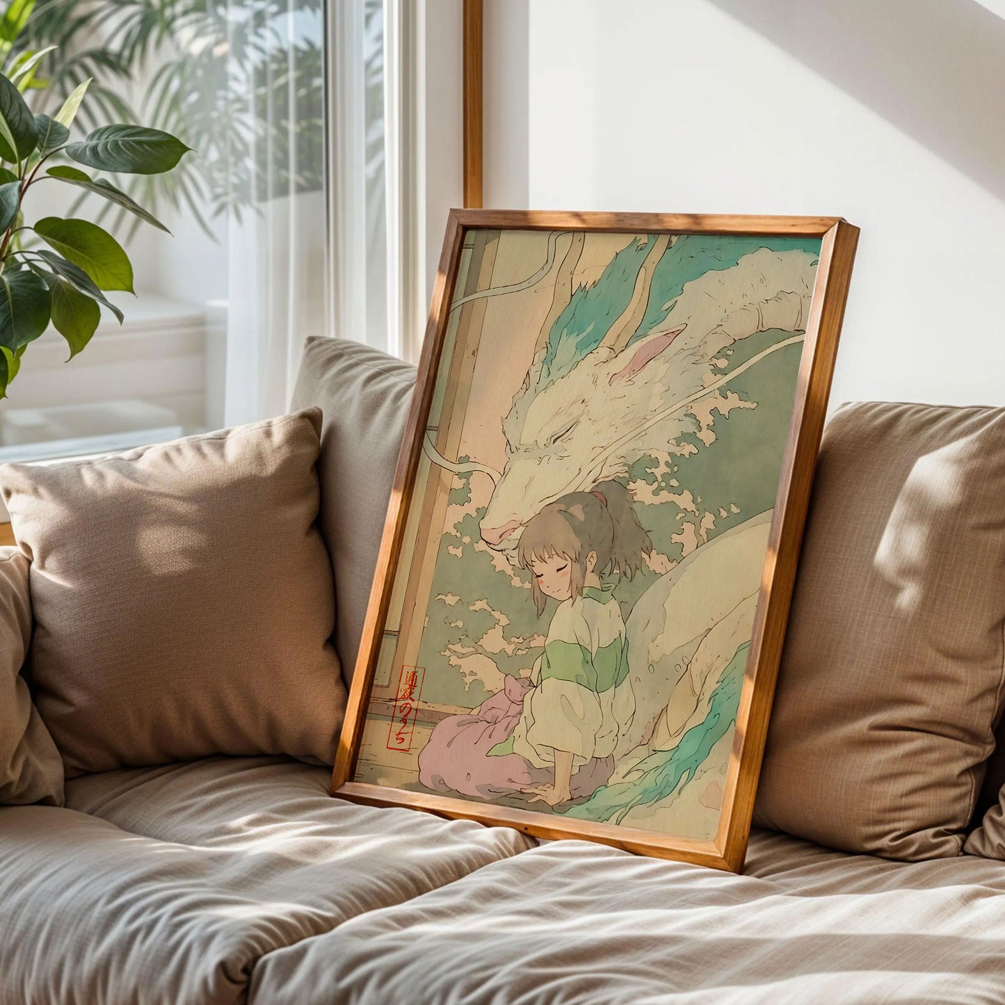 Chihiro Ogino and Haku from Spirited Away Poster