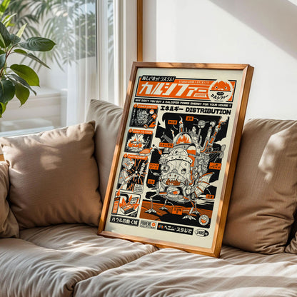 Calcifer Studio Ghibli Poster
