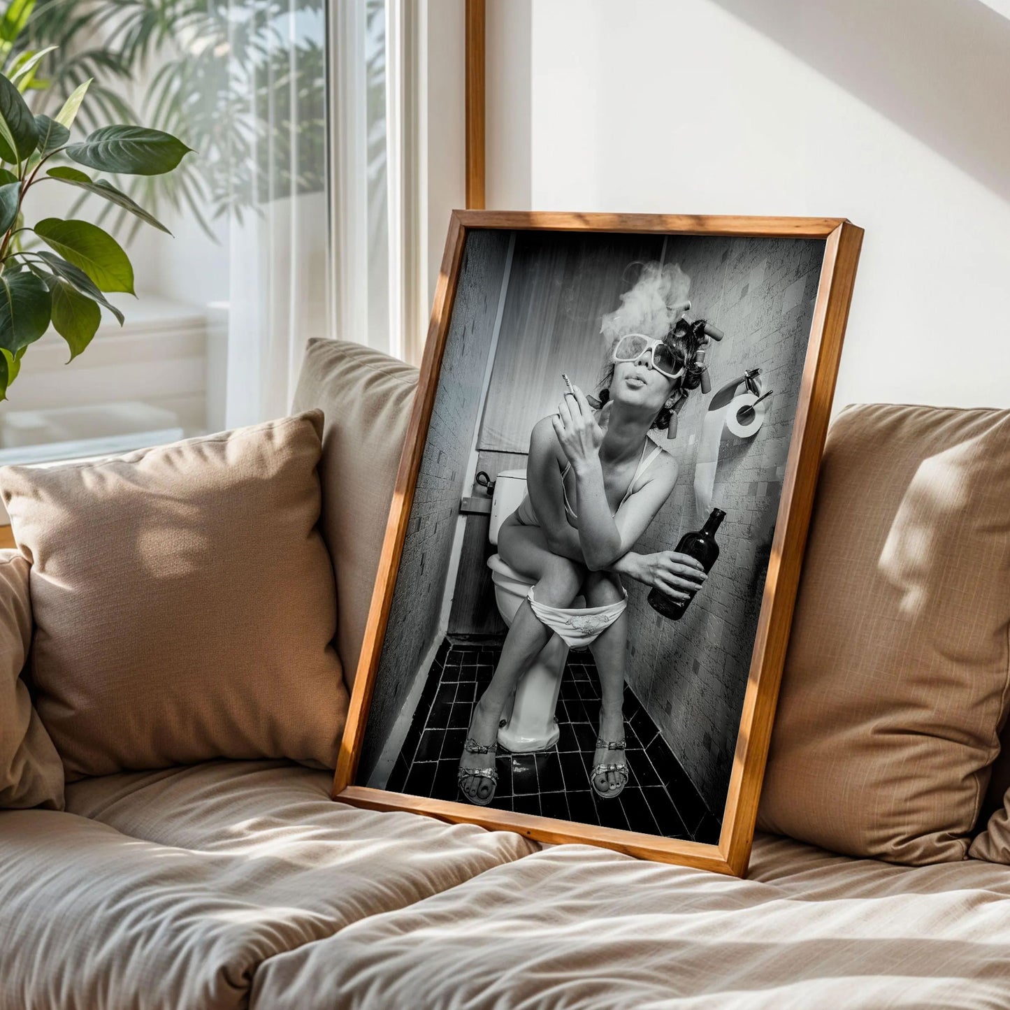 Lady on the Toilet Poster