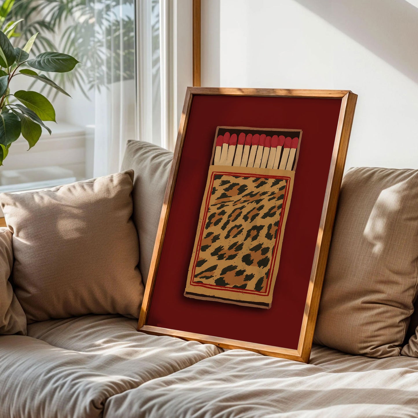 Retro Leopard Matchbox Printable Wall Art