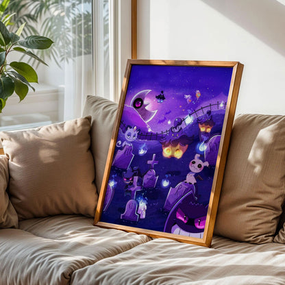 Spooky Pokémon Ghost Wall Art