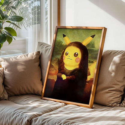 Pikachu Mona Lisa Poster