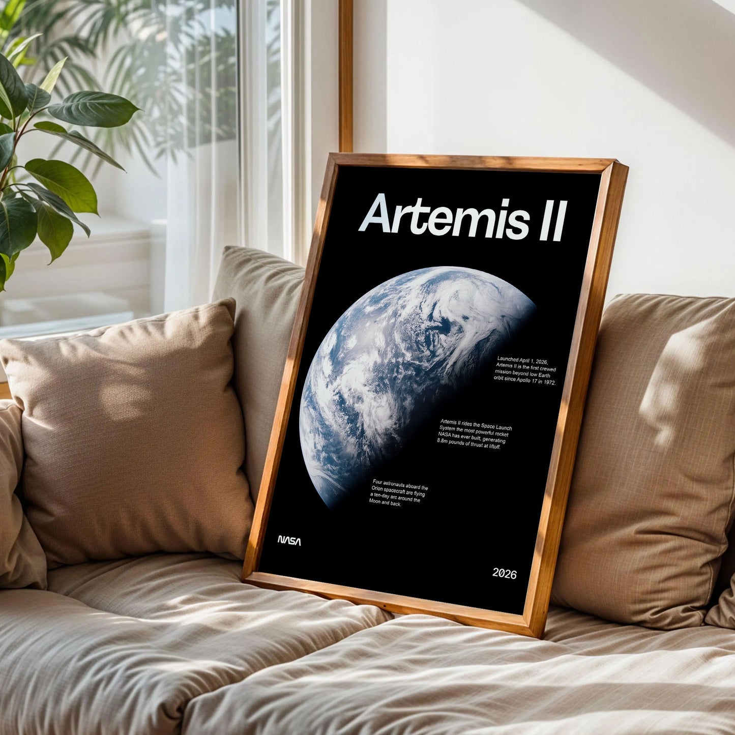 Artemis II Earth Poster