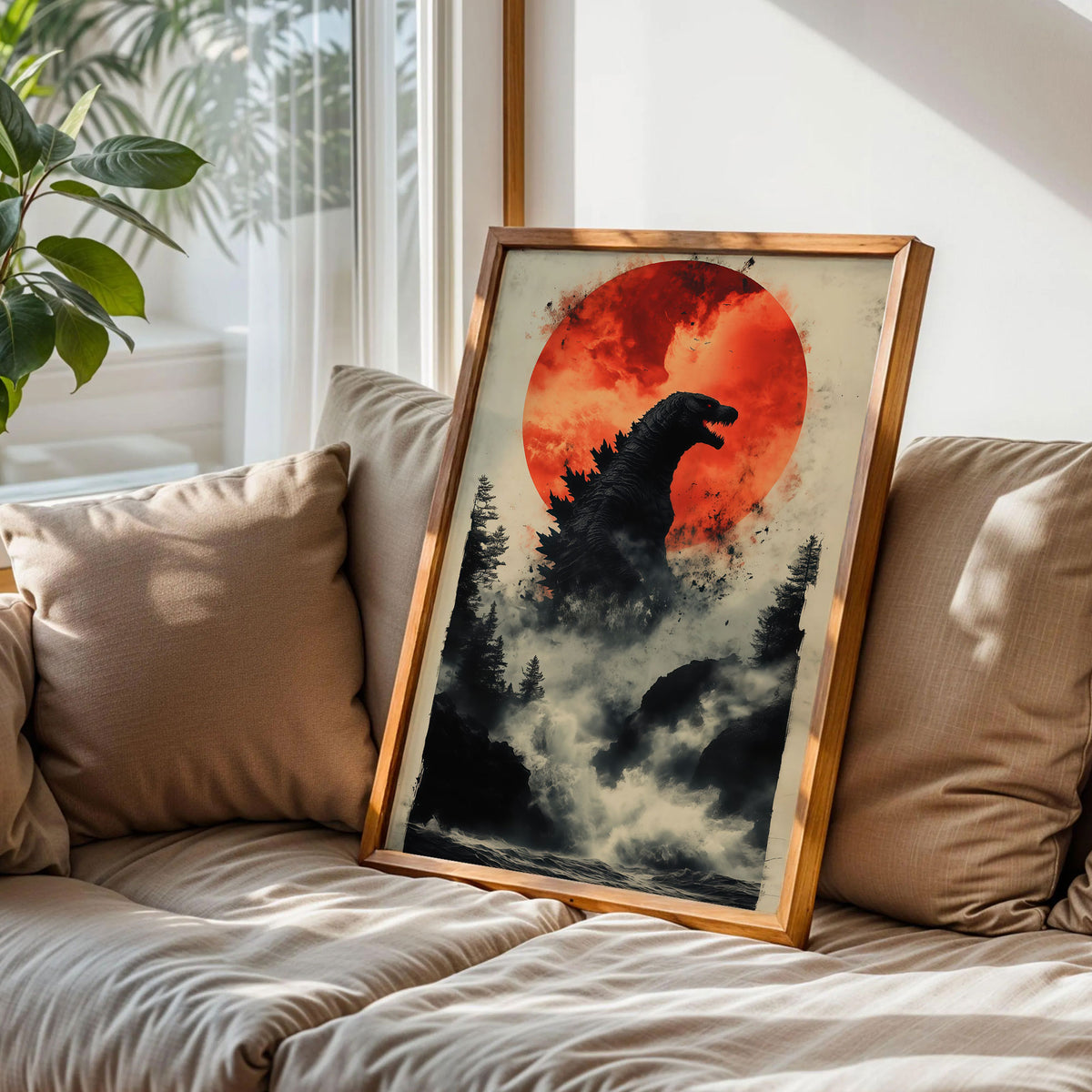 Vintage Godzilla Sci-Fi Movie Poster