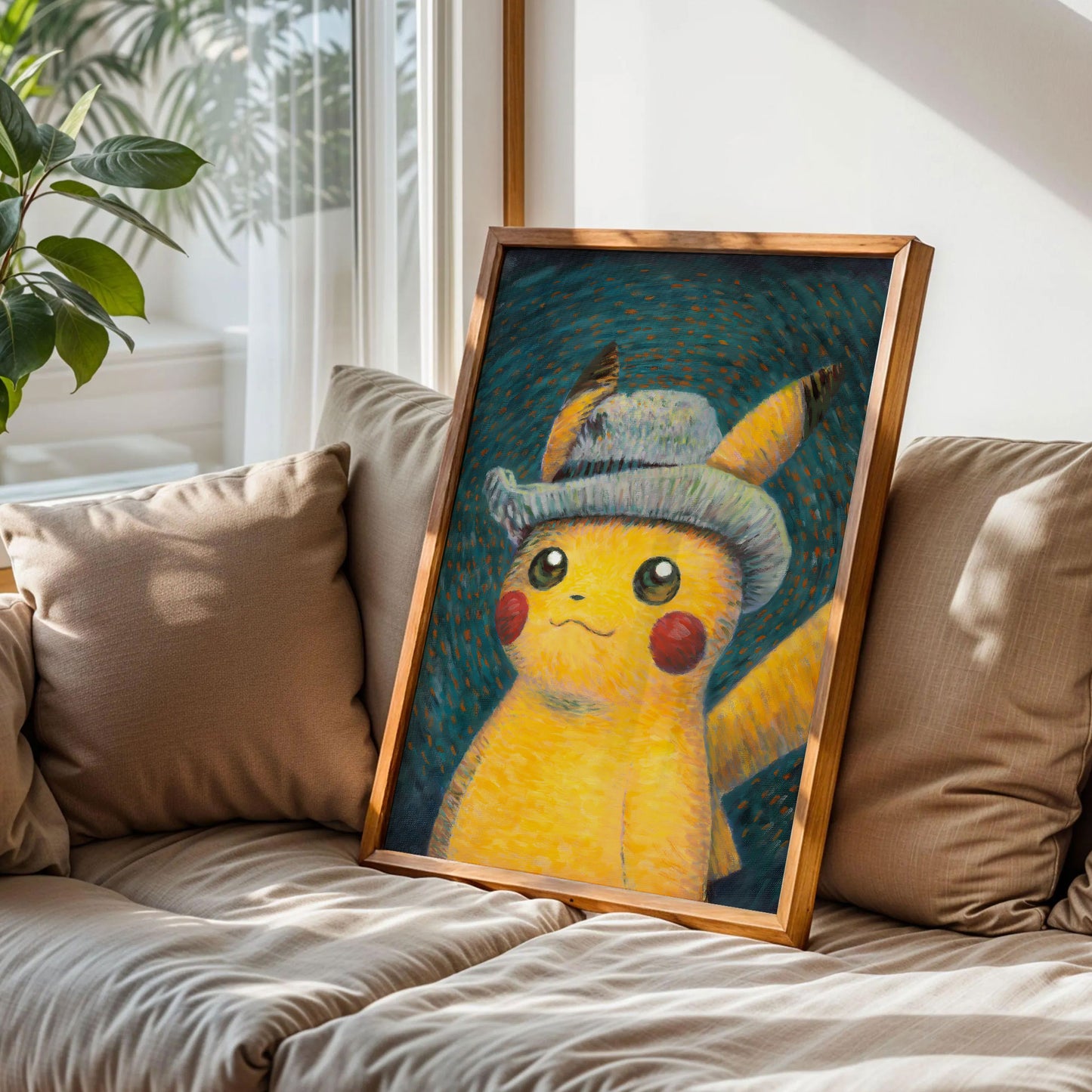 Pikachu Van Gogh Style Print